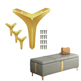 Set of 4Pcs Furniture Legs Metal Feet Triangle Feet Replacement Cabinet Dresser Legs Gold