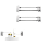 2Pcs Adjustable RV Shower Corner Storage Rack Stainless Steel Rod for Corner Shelves in Camper