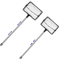 Telescopic Aquarium Fish Nets Rectangle Frame Nylon Tank Scoop