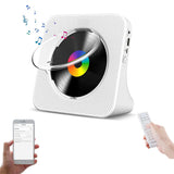 USB Bluetooth CD Player with Digital Display Desktop Music Player White
