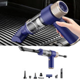 4-in-1 Cordless Vacuum Cleaner Handheld Dust Blower Home and Car Mini Air Duster Blue
