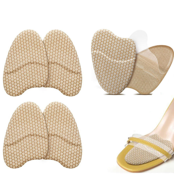 2 Pair of High Heel Comfort Pads Anti Slip Foot Cushion Women Heel Inserts Beige