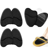 2 Pair of High Heel Comfort Pads Anti Slip Foot Cushion Women Heel Inserts Black