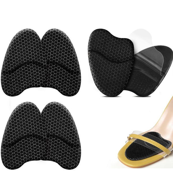 2 Pair of High Heel Comfort Pads Anti Slip Foot Cushion Women Heel Inserts Black