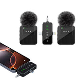 3-in-1 2.4G Wireless Lavalier Mic Set Compatible with iPhone/Android for Live Streaming & Recording