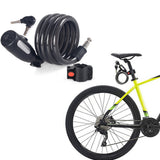 Anti-Theft Bike Cable Lock with 2pcs Keys for Bicycles