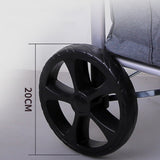 Foldable Shopping Cart Trolley Aluminium Waterproof Grocery Storage Bag Grey