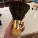 Hair Sweeper Duster Brush Soft with Storage Case for Home and Barbershop Gold