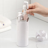 4 in 1 Travel Bottles Dispenser for Shampoo Lotion White