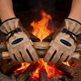 Leather Work Gloves for Men or Women Gardening Construction Farm Ranch Work
