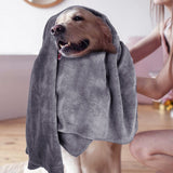 70x140cm Microfiber Dog Towels for Drying Dogs Shower & Bath Supplies Gray