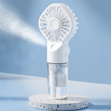 Handheld Misting Fan – Portable Rechargeable Spray Cooling Fan for Home & Office White