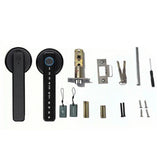 5-in-1 Smart Fingerprint Door Lock with IC Cards Keys and Door Knob Black