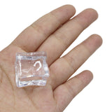 25 PCS Clear Simulated Ice Cubes for Drink Reusable Ice Cubes for Decor Home Bar Parties