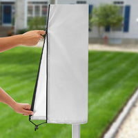 Waterproof Rotary Airer Cover – Clothesline Dryer Shield with Zipper Silver