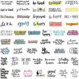 100 Pcs Motivational Stickers Pack with Positive Quotes