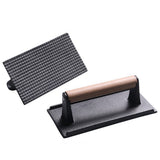 Smash Burger Press Kit with Stuffed Burger Mold Cast Iron Burger Press and Sauce Brush