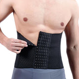 Waist Trainer for Men Waist Trimmer Tummy Shapewear Girdle with Back Support Black