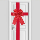 Christmas Door Bow Red Velvet Style with 420x200cm Polyester Straps