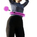 Weighted Hula Hoop 32 Sections with Massage Rollers Purple