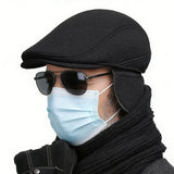Men's Wool Flat Cap Retro Golf Driving Hat