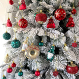 60 PCS Christmas Donut Santa Gnome Ball Hanging Ornament Set Style 3