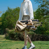 Folding Canopy Beach Camping Chairs for Camping Fishing Beach Khaki