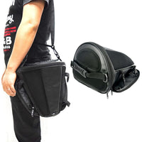 Water-Resistant Motorcycle Tail Bag PU Leather Back Seat Carry Bag