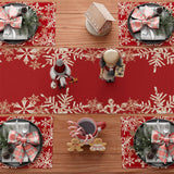 Linen Christmas Table Runner Long Farmhouse Holiday Table Decor for Kitchen Home Style 3
