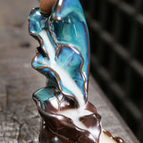 Moon Backflow Incense Holder Ceramic Waterfall Incense Burner for Home Decor