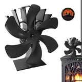 Heat Powered Fireplace Fan Stove Fan with Thermometer