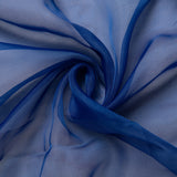 3 Piece Sheer Rod Pocket Curtains Polyester for Room Divider Blue