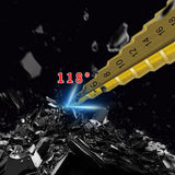 3 PCS Bearing Steel Titanium Coated Conical Step Drill Bit Set