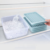 104 Grid Ice Cube Trays for Iced Coffee Cocktails with Storage Bin Scoop Stackable