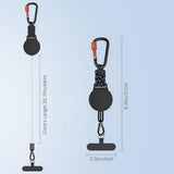 2Pcs Phone Lanyard with Retractable Cord 360 Degrees Swivel Locking Hook for Phone Keys Wallet