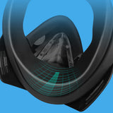 Full Face Snorkel Mask – 180 Degree Panoramic View Anti-Fog & Leak-Proof Design Black