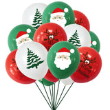 30Pcs Christmas Latex Balloons – Red Nose Reindeer Santa & Tree Party Decorations