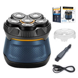 Electric Head Shaver for Bald Grooming Smooth Razor with LED Display Gray Blue