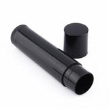 100 PCS Empty lipstick Plastic Lip Balm Container Tubes Caps 5g DIY Balm Black