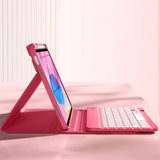 Bluetooth Keyboard Case Compatible With iPad 11th 10th Gen A16 Backlit Cover Pink