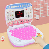Educational Laptop Toy with Music Bilingual Learning for Ages 4 Years Pink