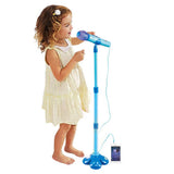 Karaoke Machine with 1 Mic Adjustable Stand Music Play Toy Blue