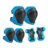 Protective Gear Set Knee Pads Elbow Pads Wrist Guards for Skating Cycling Skateboarding Climbing Blue