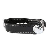 Leather Smart Key Holder Folding Key Organizer Clip Keychain Black