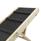 Foldable Adjustable Dog Ramp – For Couch and Bed with Non-Slip Carpet Surface