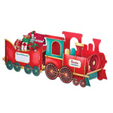 Santa Gift Train Christmas Cardboard Gift Box – Present Holder Home Decoration Style 1