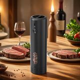 2 PCS Rechargeable Electric Salt Pepper Grinders with 5 Coarseness Levels