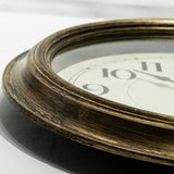 Silent Battery Operated Quartz Metal Wall Clock for Home Gold