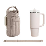 Water Bottle Holder Crossbody Bag with Strap Gym Accessories Camel