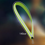 Adjustable LED Reflective Belt Sash 3 Light Modes High Visibility Night Security Belt Running Gear White